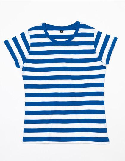 Premium T-Shirt Stripes Woman - Blue / White