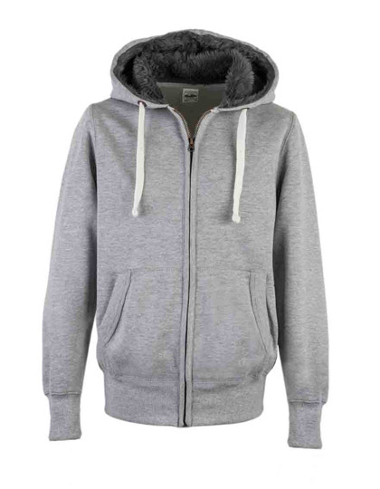 Premium Fur Lined Chunky Zoodie Man - Heather Grey